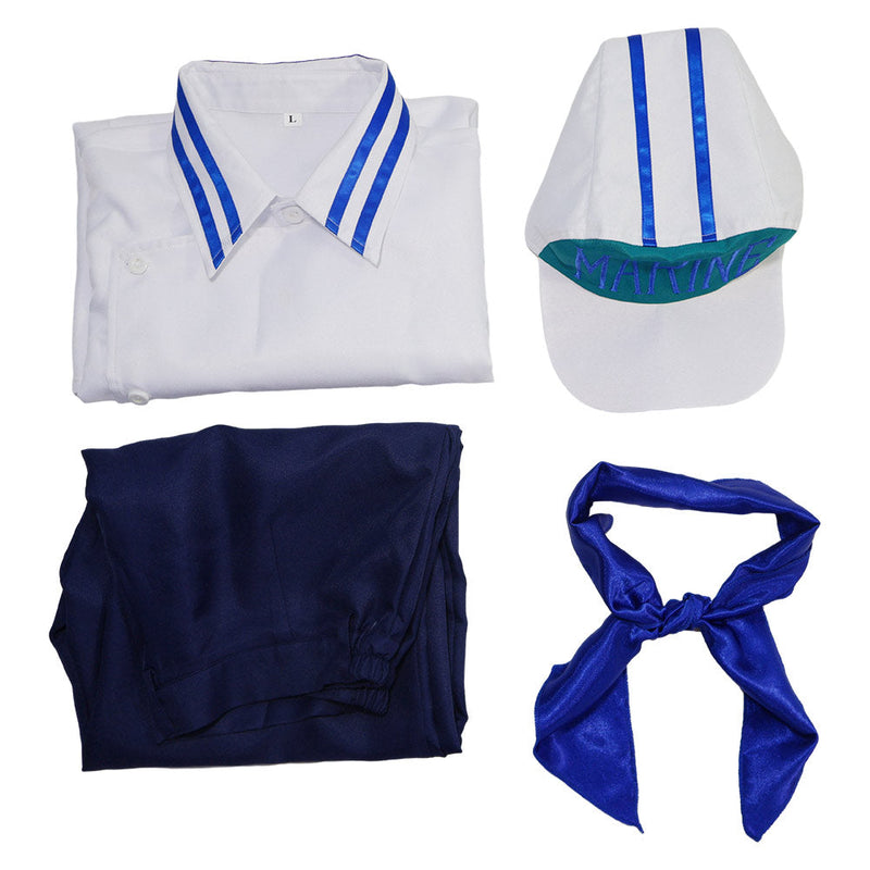 [Full In Stock] One Piece:Costume Navy Soldier Set Outfits Party Carnival Halloween Cosplay Costume