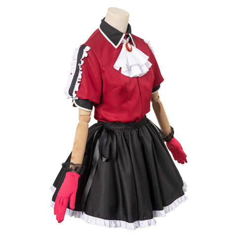 Seecosplay OSHI NO KO Cosplay  Arima Kana Singing Children Kids Red Outfits Party Carnival Halloween Cosplay Costume
