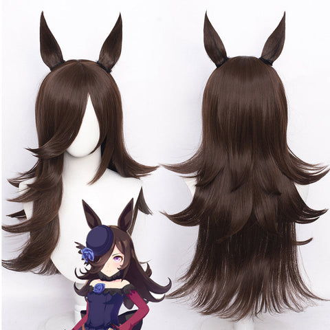 SeeCosplay Anime Pretty Derby Rice Shower Cosplay Wig Wig Synthetic HairCarnival Halloween Party