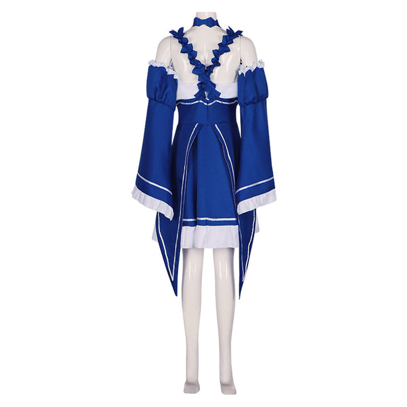 Anime Re Zero Rem Maid Dress Outfits Party Carnival Halloween Cosplay Costume