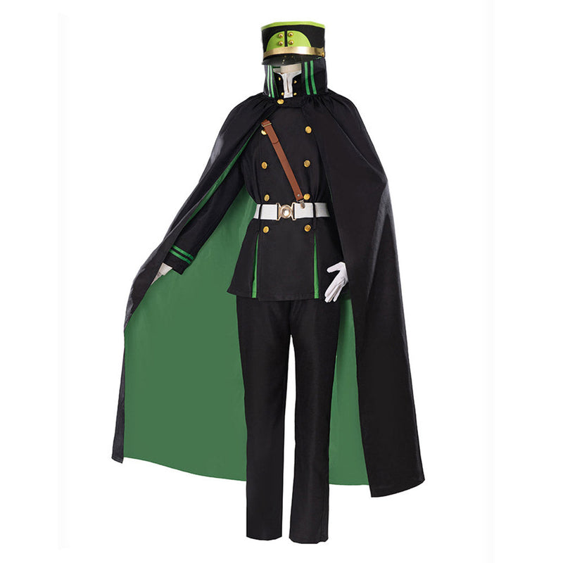 Seecosplay Anime Seraph of the End Yuichiro Hyakuya Men Green Balck Outfits Halloween Cosplay Costume