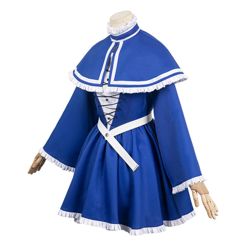 Anime Sousou No Frieren Lawine Women Blue Dress Set Cosplay Costume Outfits Halloween Carnival Suit
