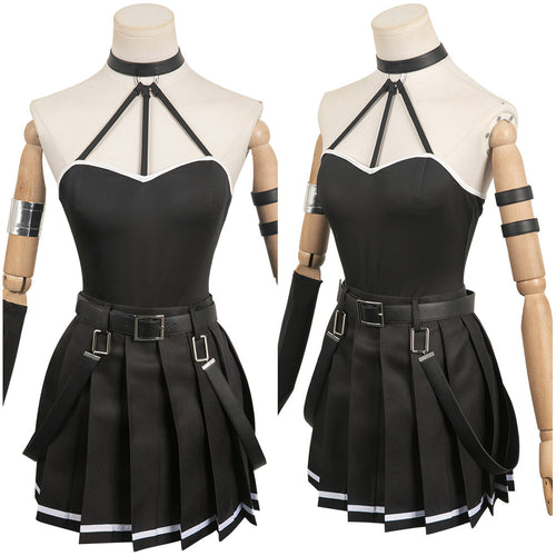 Anime Sousou No Frieren Ubel Women Black Dress Cosplay Costume Outfits Halloween Carnival Suit