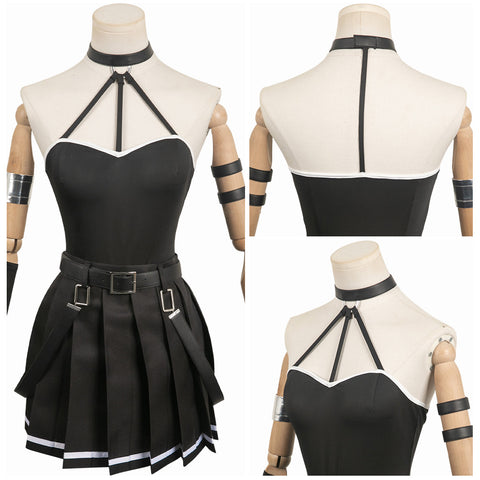 Anime Sousou No Frieren Ubel Women Black Dress Cosplay Costume Outfits Halloween Carnival Suit