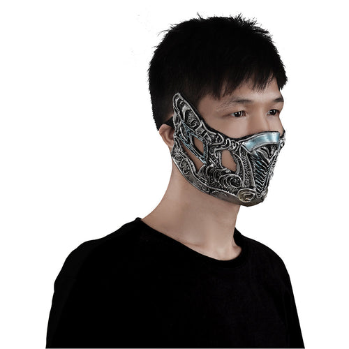 SeeCosplay Mortal Kombat Sub-Zero Mask Masquerade Halloween Costume Props Cosplay Latex Masks Helmet