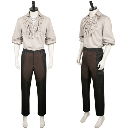 Medieval Renaissance Costume:Man&Unisex Shirt Pants Wig Full Set Halloween Costume Cosplay Costume