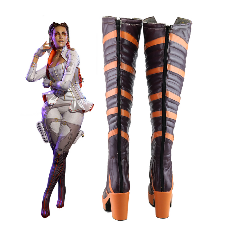 Seecosplay Game Apex Season 5 Loba Boots Halloween Costumes Accessory Cosplay Shoes