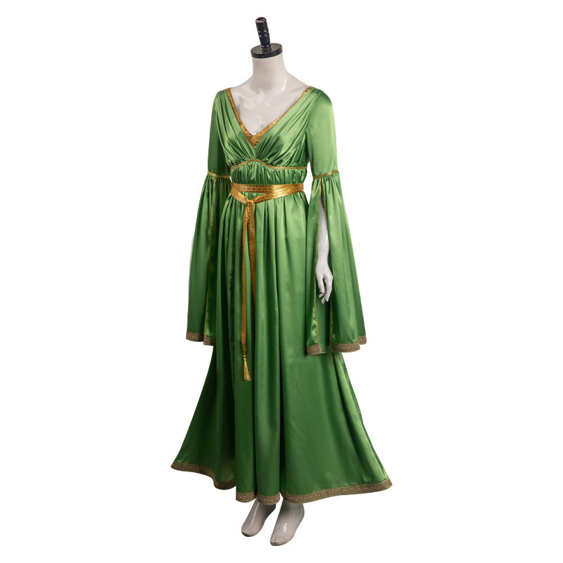 [All Sizes In Stock] Princess Leia Dress Female Costume Green Dress Costume Halloween Carnival Suit