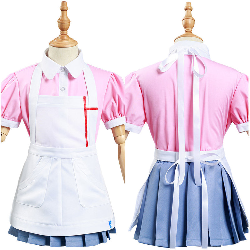 Seecosplay Anime Danganronpa 2:Goodbye Despair Mikan Tsumiki Kids Children Shirt Skirt Outfits Halloween Carnival Suit Cosplay Costume