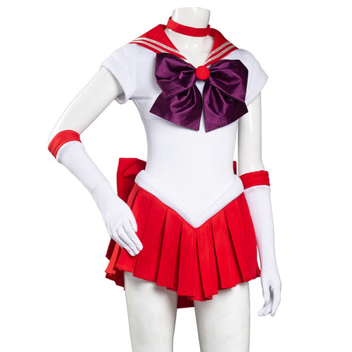 Sailor Moon Costume Hino Rei Uniform Dress Outfits Halloween Costume Cosplay Costume For Adult Female