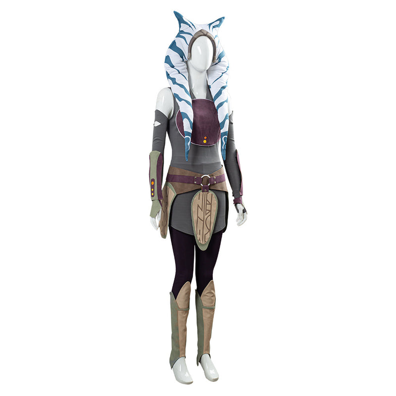 [All Sizes In Stock] Ahsoka Tano Women Dress Cosplay Outfit Halloween Carnival Costume