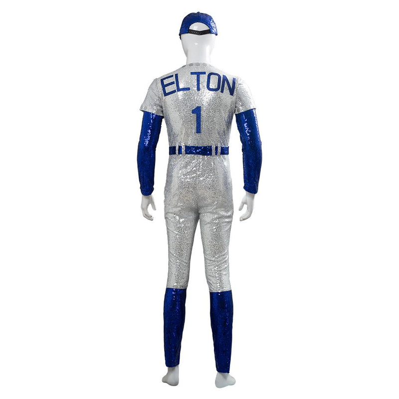 Rocketman:Costume Elton John Dodgers Baseball Uniform Cosplay Costume