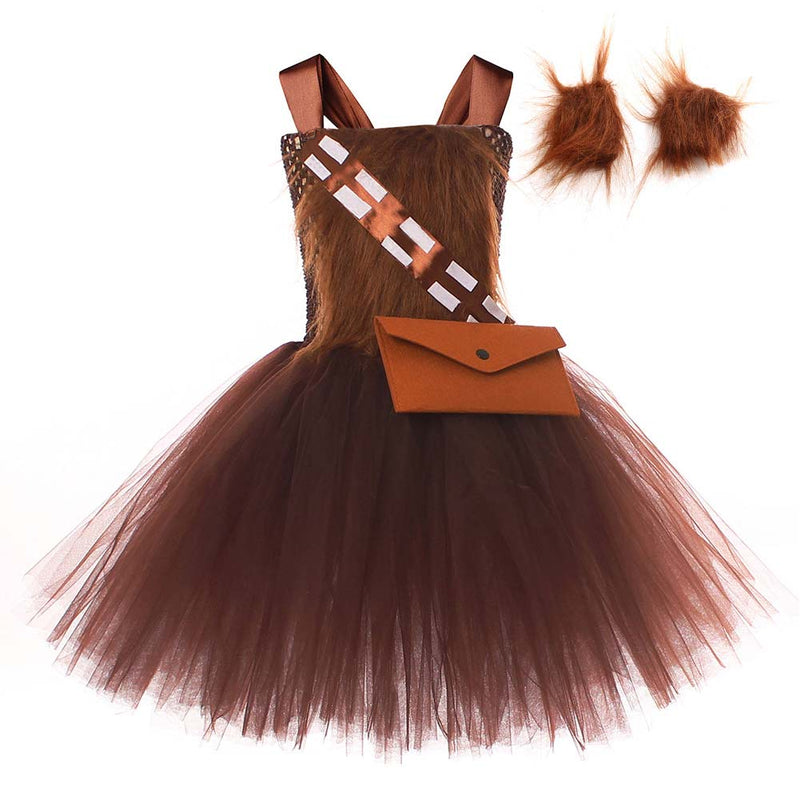 SeeCosplay Chewbacca Kids Children Girl Brown Dress Carnival Halloween Costume SWCostume