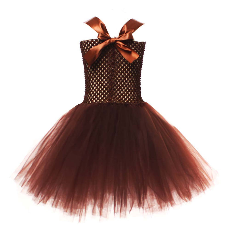 [All Sizes In Stock] Chewbacca Kids Brown Tutu Dress Girl Carnival Halloween Costume