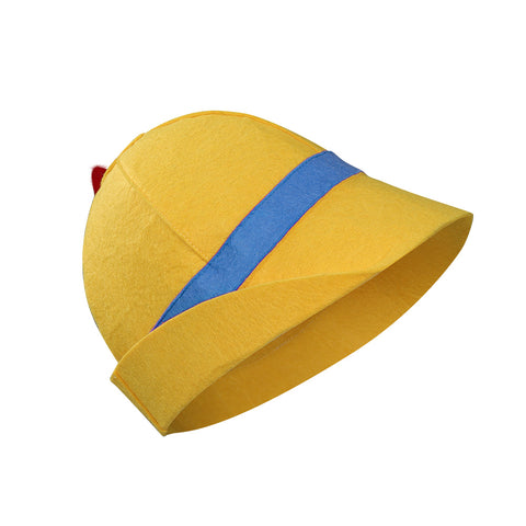 Children Pinocchio Cosplay Yellow Hat Cap Halloween Carnival Costume Accessories Prop
