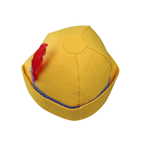 Children Pinocchio Cosplay Yellow Hat Cap Halloween Carnival Costume Accessories Prop