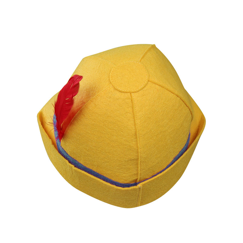 Children Pinocchio Cosplay Yellow Hat Cap Halloween Carnival Costume Accessories Prop