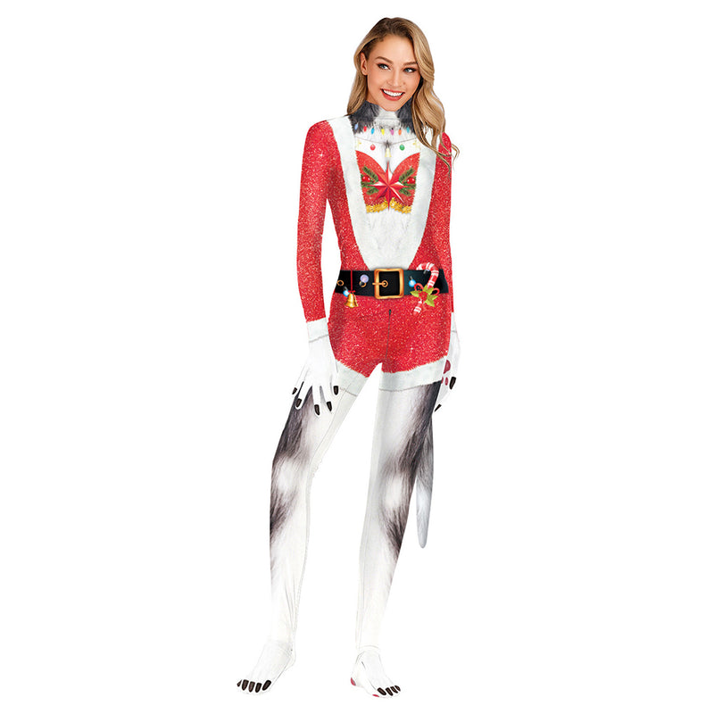 Christmas Husky dog Cosplay Costume Outfits Halloween Carnival Suit
