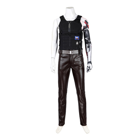 SeeCosplay Cyberpunk 2077 Costume Johnny Silverhand Black Outfit Halloween Party Carnival Cosplay Costume