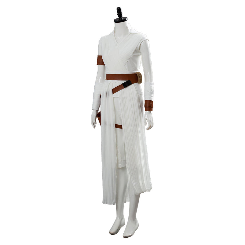 [All Sizes In Stock] Rey White Costume The Rise of Skywalker Cosplay Halloween Carnival Suit Costume