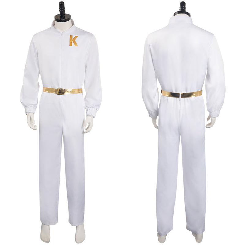 Movie Barbie:Ken White Men Outfits Halloween Carnival Cosplay Costume