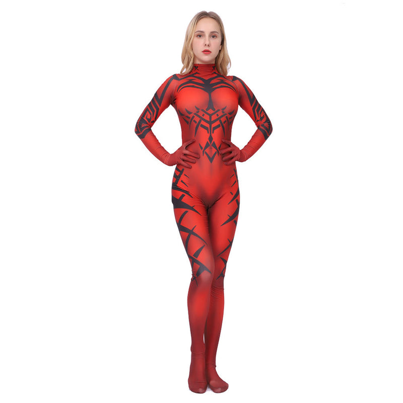 [All Sizes In Stock] Darth Talon Women Red Jumpsuit Carnival Halloween Costume