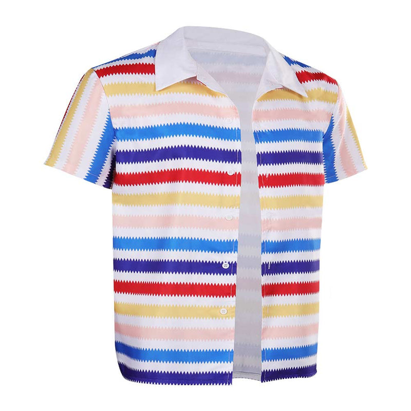 Movie Barbie:Costume Ken Kids Rainbow Striped T-shirts Outfits  Party Carnival Halloween Cosplay Costume
