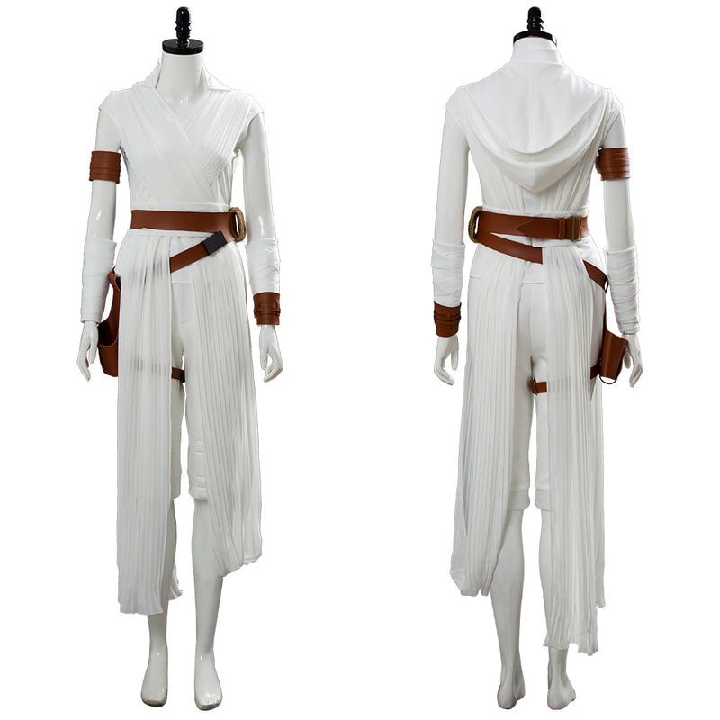 [All Sizes In Stock] Rey White Costume The Rise of Skywalker Cosplay Halloween Carnival Suit Costume