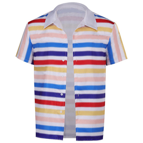 SeeCosplay 2023 BarB Pink Style 1964 Ken Rainbow Striped Shirt Outfits Halloween Carnival Cosplay Costume BarBStyle