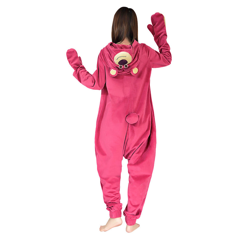 Toy Story 3:Costume Lotso Strawberry Bear Pajama Sleepwear Christmas Halloween Cosplay Costume Female