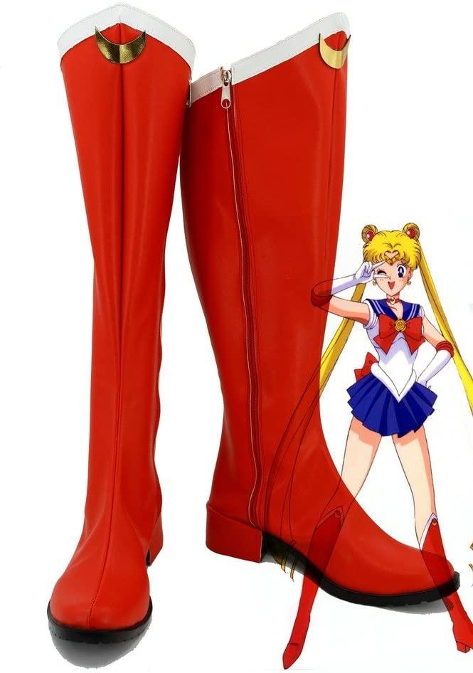 Sailor Moon Tsukino Usagi Boots Cosplay Shoes Female