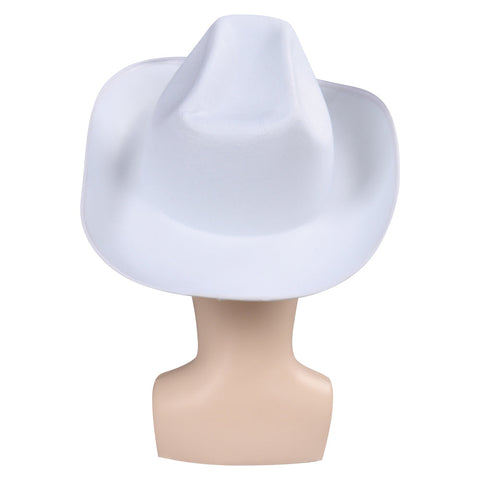 SeeCosplay BarB Pink Style Movie Ken Cowboy White Hat Cap Halloween Cosplay Accessories BarBStyle