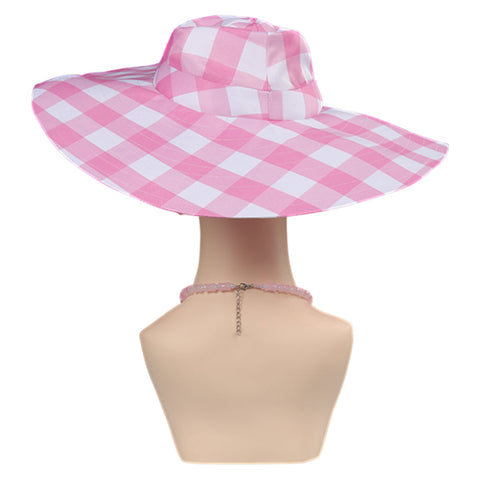 SeeCosplay Movie 2023 BarB Pink Style Margot Robbie Kids Girls Cosplay Hat Cap Halloween Cosplay Accessories BarBStyle