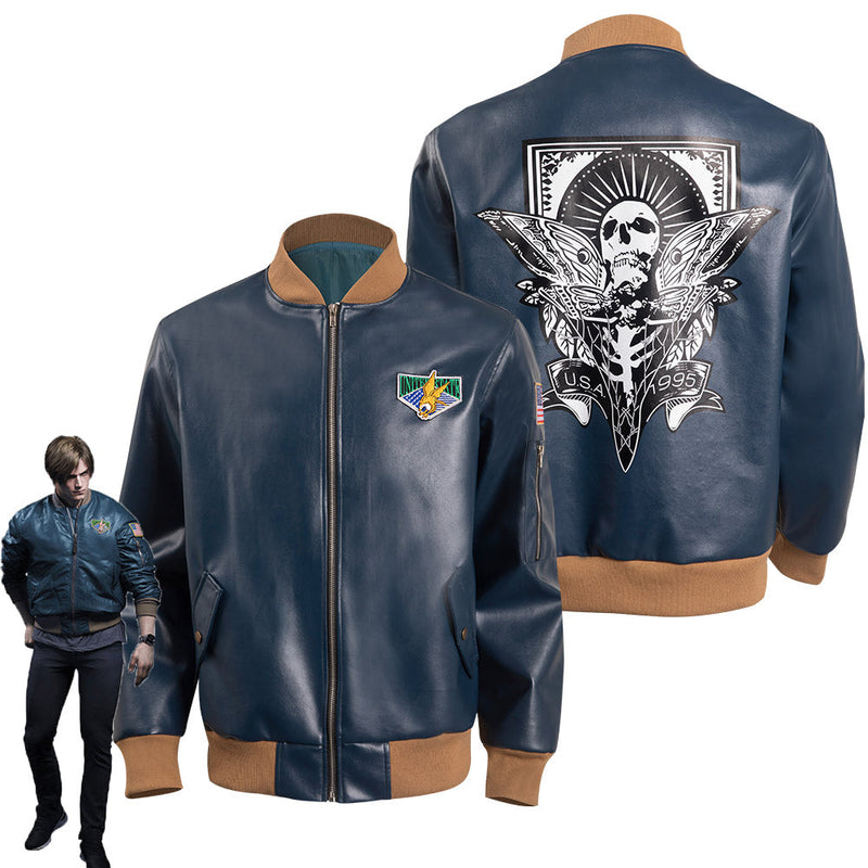 Resident Evil 4 Remake  Leon S.Kennedy Cosplay Costume Halloween Carnival Party Disguise Suit