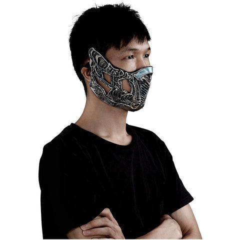 SeeCosplay Mortal Kombat Sub-Zero Mask Masquerade Halloween Costume Props Cosplay Latex Masks Helmet