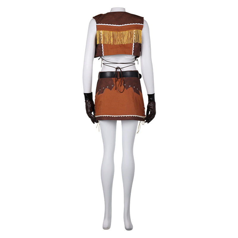 SeeCosplay Final Fantasy Costume Game Tifa Lockhart Women Brown Suit Carnival Halloween Costume Female