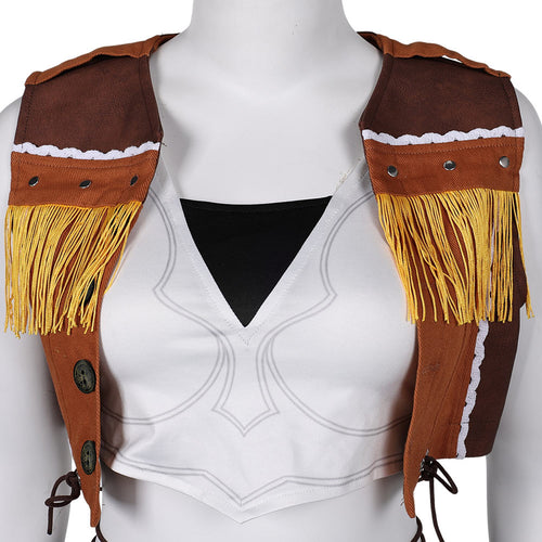 Tifa-Final Fantasy: Costume Tifa Lockhart Women Brown Suit Halloween Costume For Adult Female