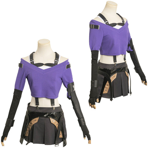 SeeCosplay Final Fantasy XV CostumeI CostumeTifa Lockhart Women Sweater Suit Carnival Halloween Costume Female