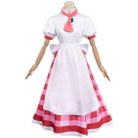 Game  Princess Peach Cosplay Costume Outfits Halloween Carnival Suit