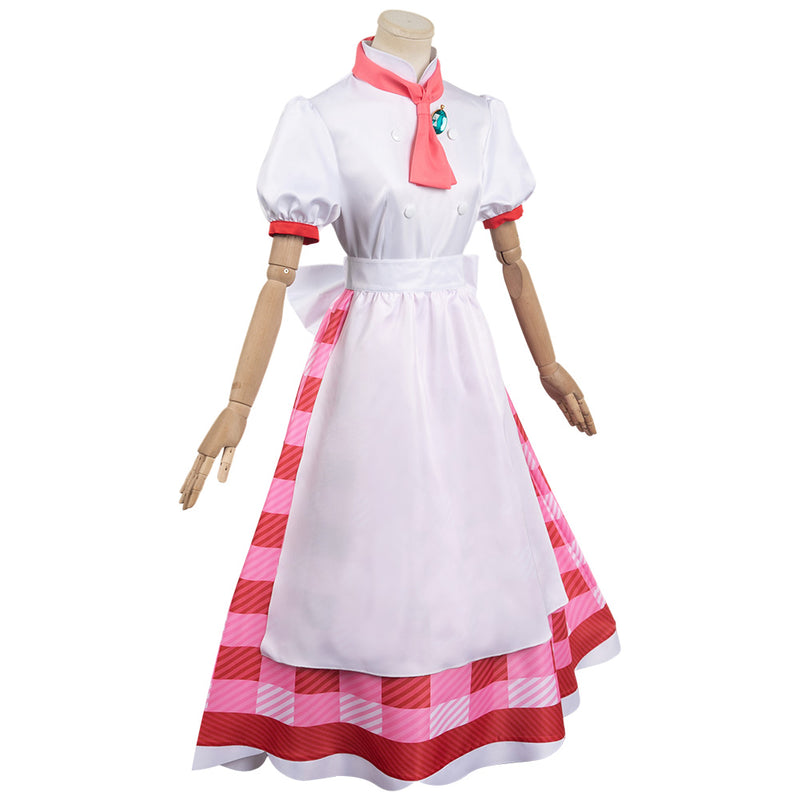 Game  Princess Peach Cosplay Costume Outfits Halloween Carnival Suit