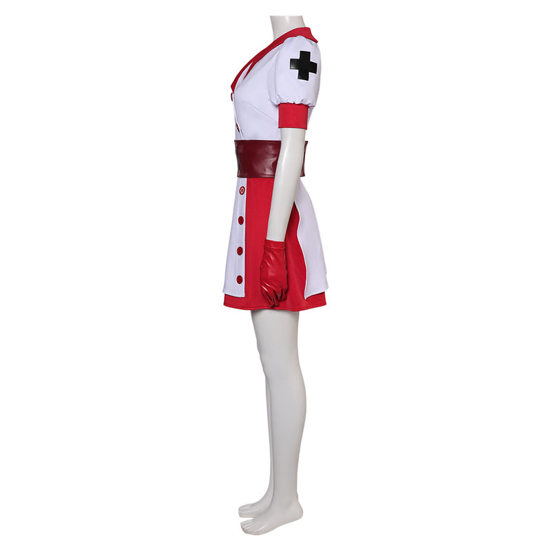 Game Dark Deception Reaper Nurse White Set Outfits Cosplay Costume Halloween Carnival Suit