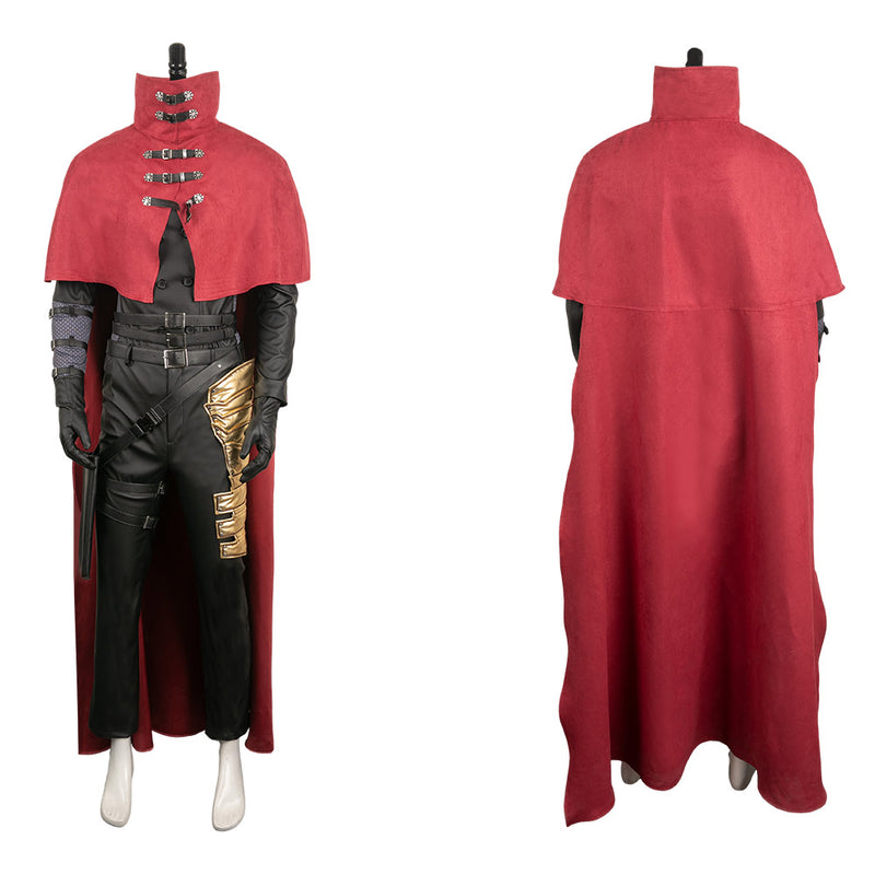 Game Final Fantasy Vincent Valentine Red Set Outfits Cosplay Costume Halloween Carnival Suit