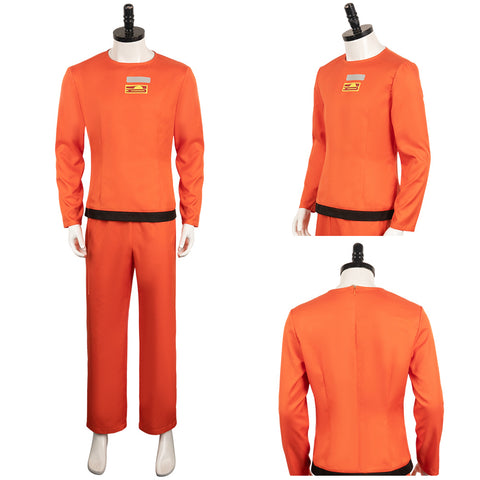 Game Lethal Company 2024 Orange Protection Garment Set Outfits Cosplay Costume Halloween Carnival Suit