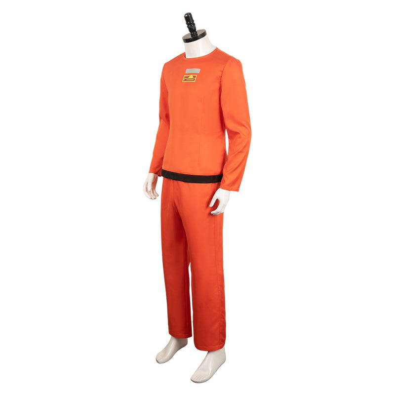 Game Lethal Company 2024 Orange Protection Garment Set Outfits Cosplay Costume Halloween Carnival Suit