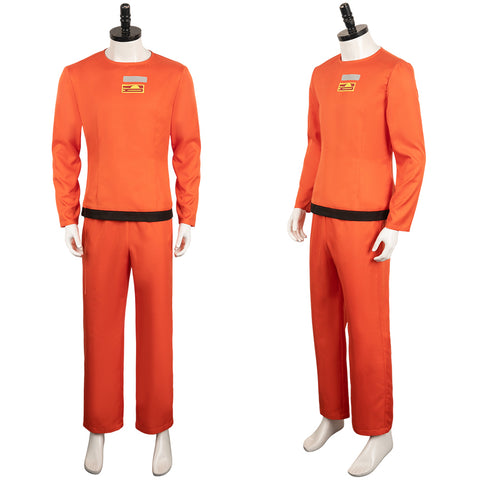 Game Lethal Company 2024 Orange Protection Garment Set Outfits Cosplay Costume Halloween Carnival Suit