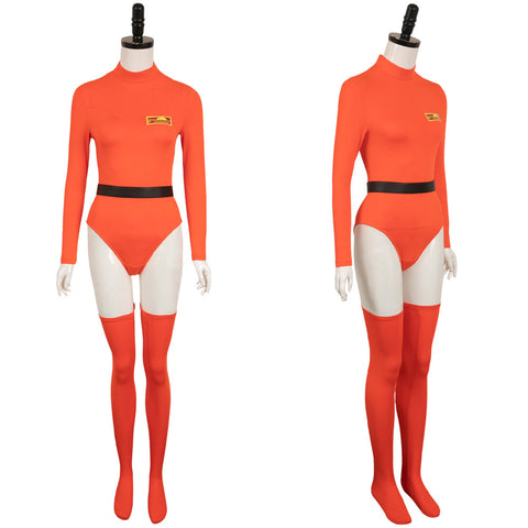 Game Lethal Company Orange Sexy Jumpsuit Protective Outfits Cosplay Costume Halloween Carnival Suit