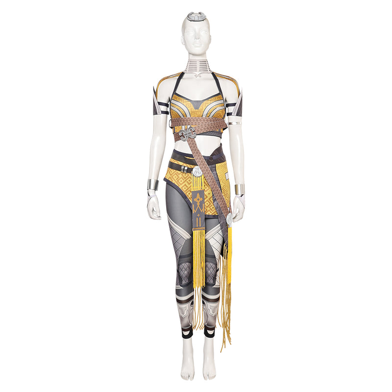 Game Mortal Kombat Tania Gold Combat Uniform Cosplay Costume Outfits Halloween Carnival Suit