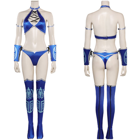 Game Mortal Kombat1 Kitana bikini Cosplay Costume Outfits Halloween Carnival Suit bikini  