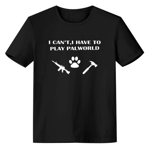 Game Palworld Cosplay T-shirt Men Women 3D Print Short Sleeve Shirt Costume Outfits Halloween Carnival Suit   