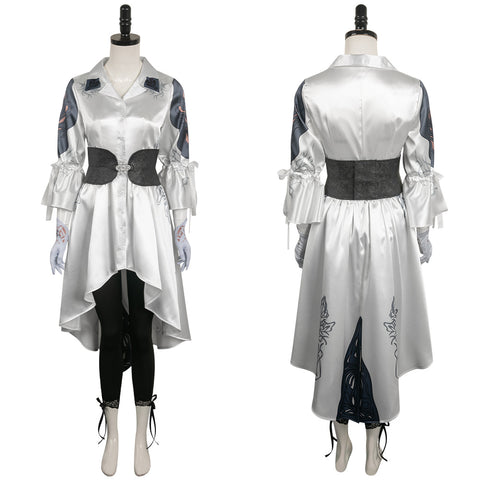 Game Tekken 8 (2024) Jun Kazama White Dress Set Outfits Cosplay Costume Halloween Carnival Suit